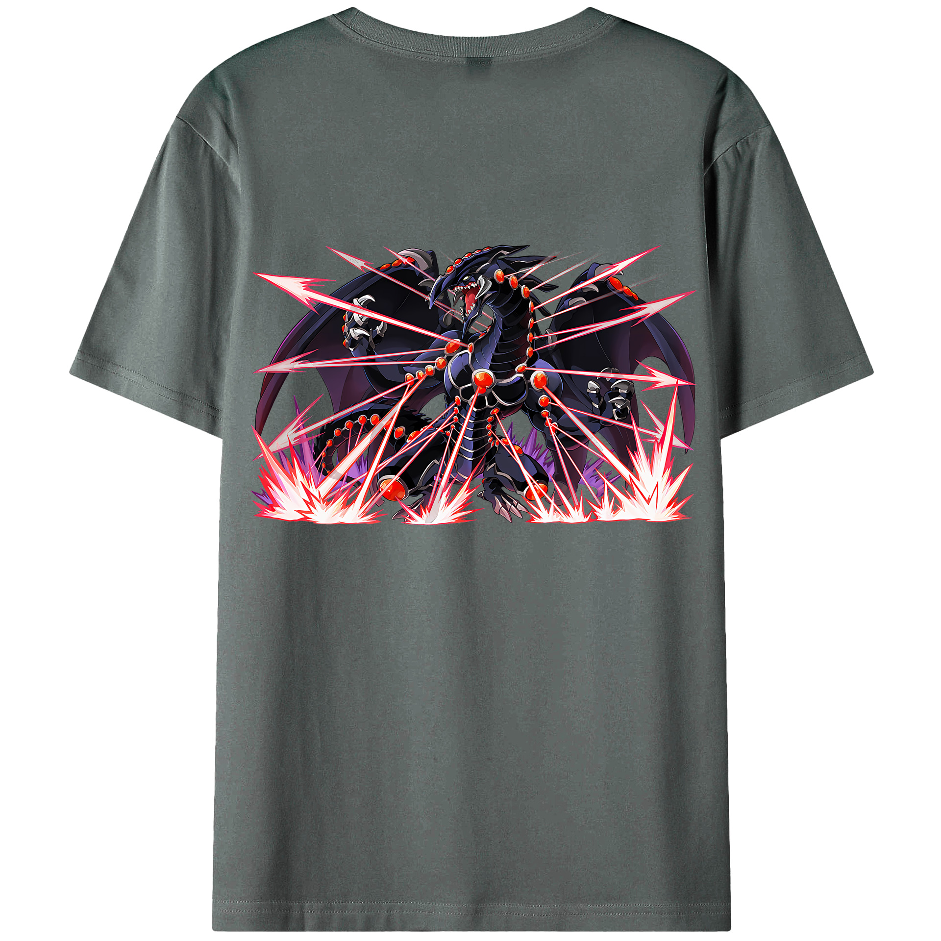 （画像用） 遊☆戯☆王 Yu-Gi-Oh! 綿100％ メンズ半袖Tシャツ（バックプリント） 通気性